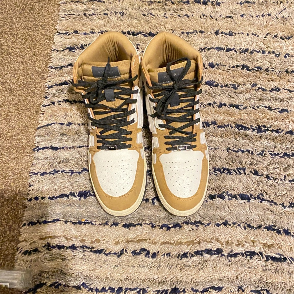 AMIRI Tan and White Sneakers